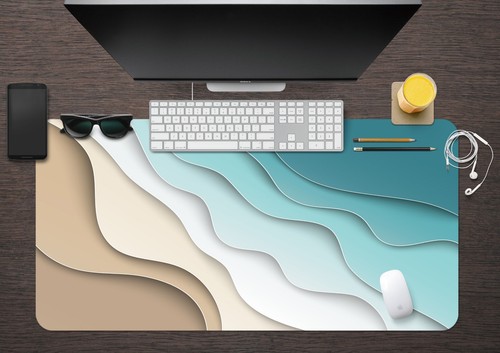 Sand beach ocean - 3d, texture