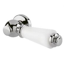 Traditional Toilet Handle Lever White / Black Chrome Flush Chain WC Bathroom