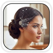 White Wedding Birdcage Veils