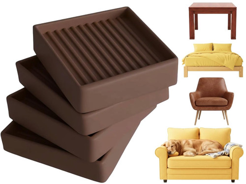 Square brown rubber - square,