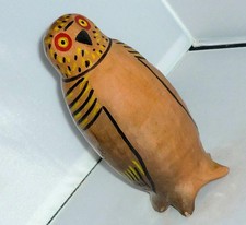 VINTAGE FOLK ART BIRD OWL CLAY