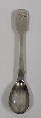 Solid silver egg spoon fiddle - solid,