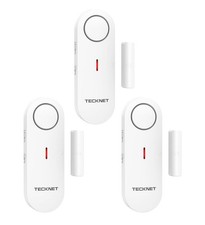 TECKNET Door Alarm Sensor, Window Alarms Sensors, 2-in-1 Alarm & Chime, 3-levels