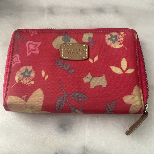 Radley oilcloth zip round pink - round,