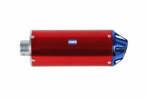 Exhaust muffler alu red blue - alu,