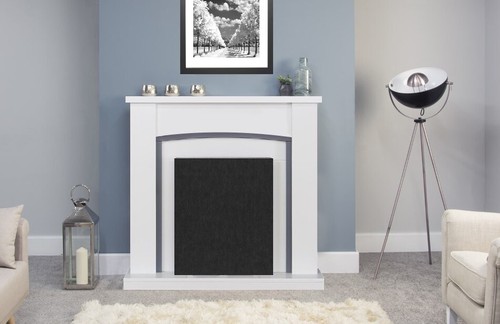 Oak cream fireplace arched - cream,
