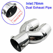 Dual Rear Exhaust Pipe 3" 76mm