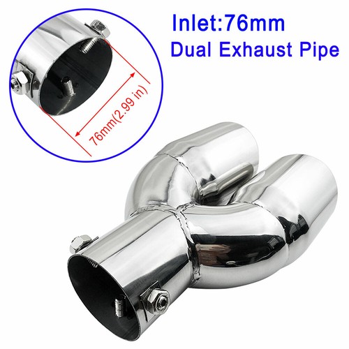 76mm dual outlet exhaust - 3",