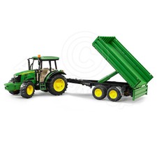 Bruder Toys 02108 Pro Series JOHN DEERE 5115M Tractor & Tipping Trailer - 1:16