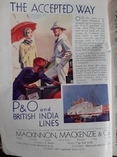 P&P &O shipping line advert