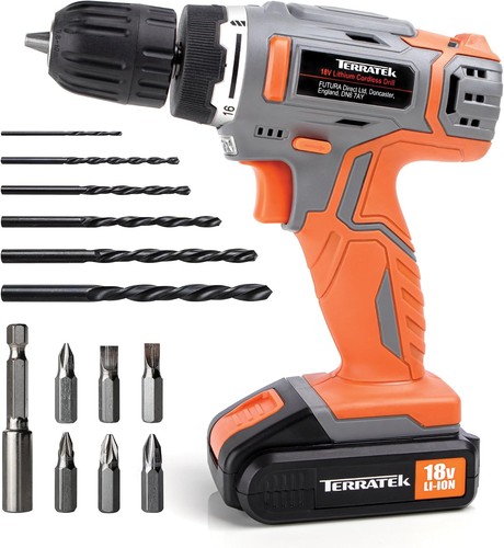 Terratek 18v cordless drill - terratek,