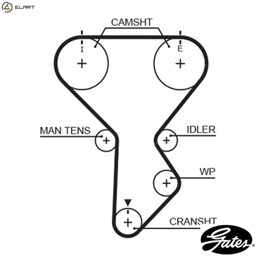 Timing belt 5287xs for - timing, kia