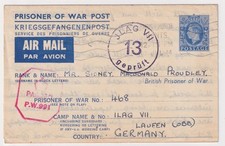 WW2 Jersey Internee Lauffen JLAG VIII POW Letter Sydney Macdonald Proudley