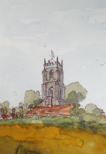 Original watercolour church - original, watercolour,