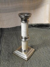 Vintage 8"Candlestick Brass & Faux Marble candlestick.