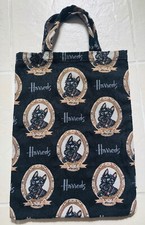 Harrods Vintage Black Westie Medium Tote Bag