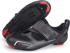 Tiebao Triathlon Unisex UK 6.5 EU 40 Black Road Bike Cycling Riding Shoes