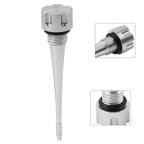Silver cnc oil dipstick - oil,