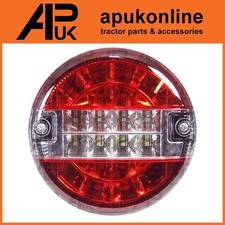 12V LED Round Rear Red Clear