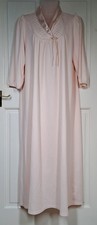1980s St Michael Nightgown  36 38 Quilted  V-neck  Nightie UK 14 16 Light Orange