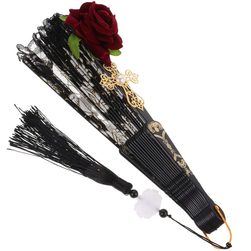 Floral folding hand fans lace - hand,