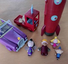 Ben And Holly's Little Kingdom Space Rocket, Truck, Elf Car & Figures Bundle Lot