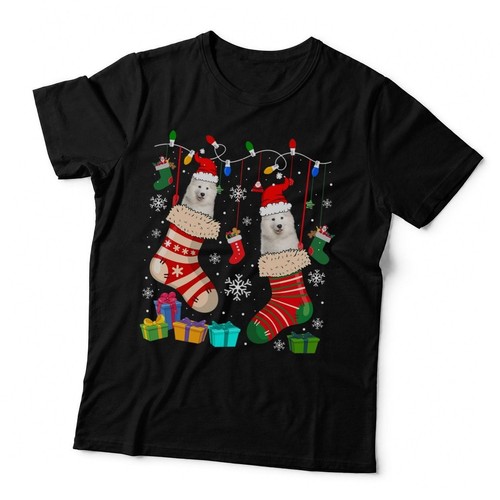 Christmas socks pajama samoyed - christmas,