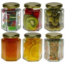 Glass Honey/Jam Jars Hexagon