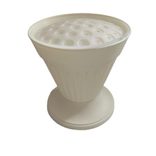 Vintage Plastic Pedestal Plant Pot Urn Flower Frog Vase Flower Arranging Pot