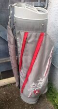Retro 1980s Taylor Made Golf Bag Gray Red Cart Bag 4 Way Flat Back Carry Or Cart