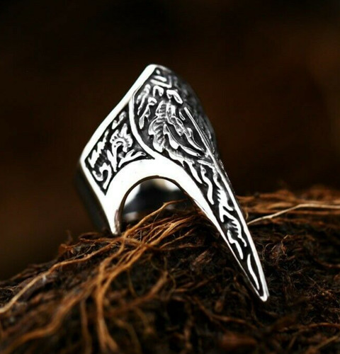 Viking raven ring - viking, stainless