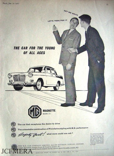 Original 1960 motor car print - 1960,
