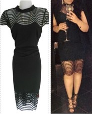 Lipsy VIP Black Sequin Bodycon