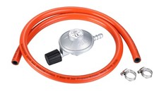 LPG Propane Gas Low Pressure Regulator With 1 Metre HP 8mm  Hose Pipe And Clips