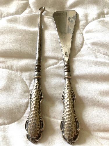 Victorian silver handled shoe - victorian,
