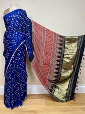 Blue Handcrafted Bandhani &