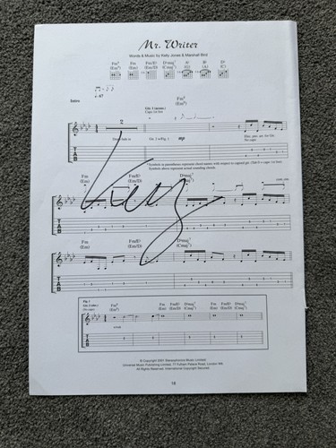 Stereophonis signed sheet - signed,