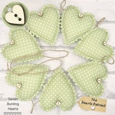 7x HEART BUNTING HANDMADE
