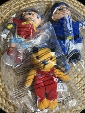 Vintage 2001 McDonald’s Soft Toys TV Classics Noddy, Sooty, Mr Plod, Sealed