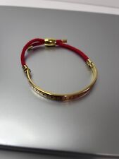 Halcyon Days Friendship Bangle 6mm Skinny Trademark Enamel In Red/Gold EUC