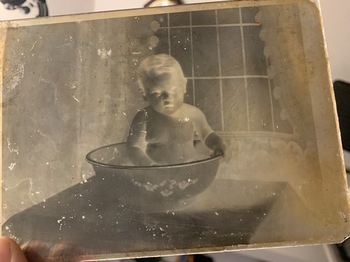 Antique glass plate photograph - antique,