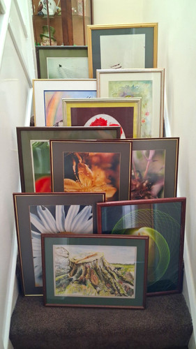 Framed mounted art prints set - art,