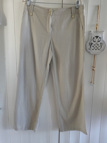 Size beige linen wide leg - 12,
