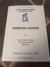 Menu Signed By Sir Stirling