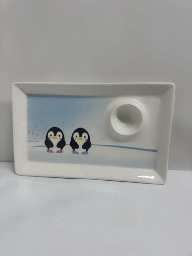 Ceramic penguin breakfast - penguin,