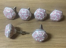 6 Reclaimed Hand Painted