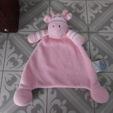 John Lewis Giraffe Baby Comforter Doudou Blanket Pink