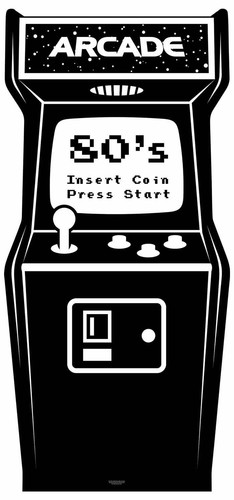 1980s black and white video - black,