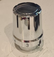 Full Chrome TRV Thermostatic Radiator Valve HEAD ONLY M30 Thread - GCA