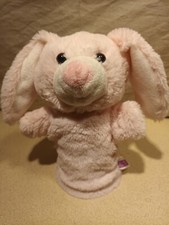 Pink Rabbit Hand Glove Puppet Soft Plush Cuddles Collection
